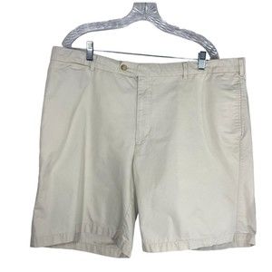 Peter Millar Khaki Chino Shorts Size 42 Tan Beige Golf Cotton